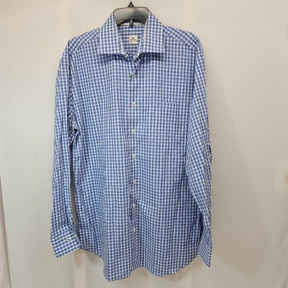 Peter Millar Size Large Gingham Long-Sleeve Button-up Men's Shirt - Picture 2 of 7